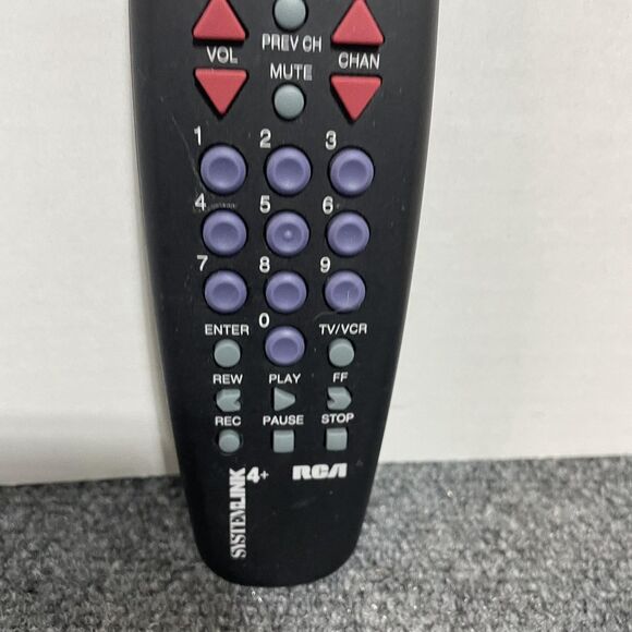 RCA SystemLink 4+ Universal Remote Control TV VCR Cable AUX Replacement Black - Picture 3 of 7